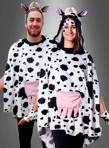 Poncho mucca peluche con - in,