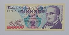Banconota polacca 100.000 zlotych 1993 P#155 (condizioni quasi UNC)