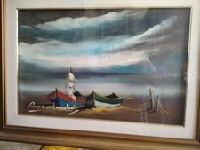 Quadro dipinto olio tela - olio, su