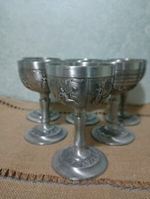 sei calici tedesco in peltro