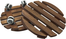 Set 2 Portavasi Con Ruote Ø