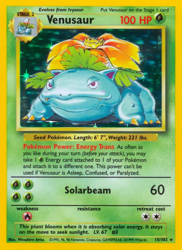 Venusaur 102 pokemon - venusaur, 15/102