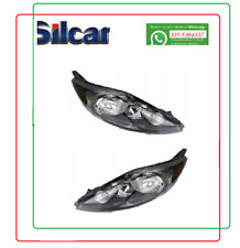 2X COPPIA FARI FANALI ANTERIORI PER Ford FIESTA 2008-2012 PARABOLA NERA