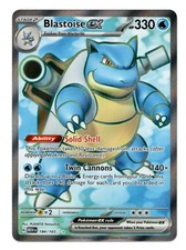 Pokemon Blastoise EX Full Art 184/165 set 151 Scarlatto e Violetto - ENG MINT