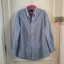 Camicia Paul & Shark Yachting manica lunga a righe cotone blu bianco taglia 43 XL 