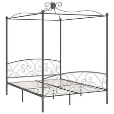 Letto baldacchino grigio in - letto,