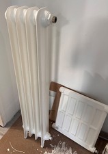 2 Termosifoni in ghisa anni 30' restaurati e verniciati a polveri colore bianco 