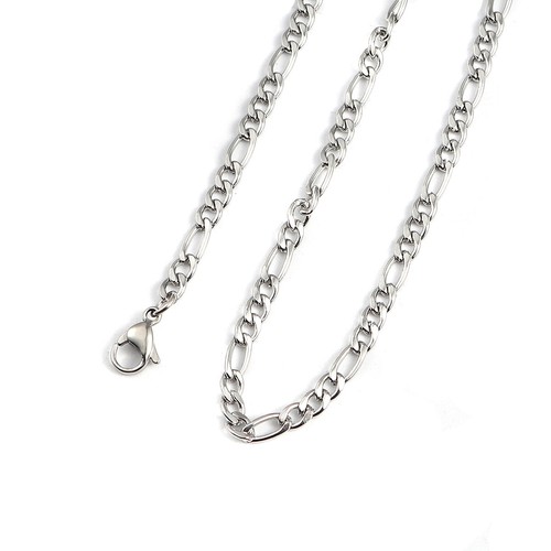 Collier chaine figaro argente - collier,