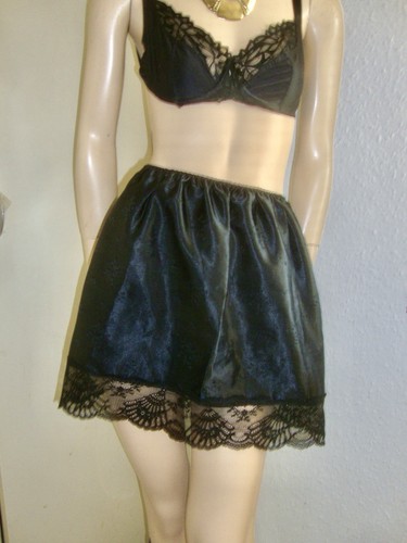 Sottoveste vintage nera - , lucida