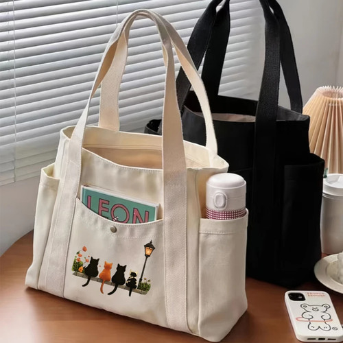 Carino gatto tela tote - tote, da