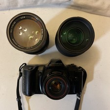 Olympus OM101 Power Focus fotocamera pellicola 35 mm + obiettivo zoom multiplo + tappo/cinturino/custodia