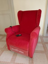 Poltrona elettrica Spazio Relax on sistema lift alzapersona, rossa