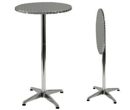 Tavolo bar alu round - alu,