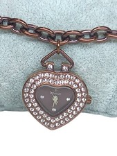 OROLOGIO OTTAVIANI DONNA A CUORE CON STRASS BRACCIALE CATENA VINTAGE ELEGANTE