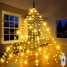 Uping Luci Albero di Natale a Cascata 400 Led 2mx20 Fili Mantello Luci Natale