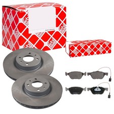 Dischi freno anteriori ventilati Febi Bilstein + pastiglie freno per Fiat Stilo Multi