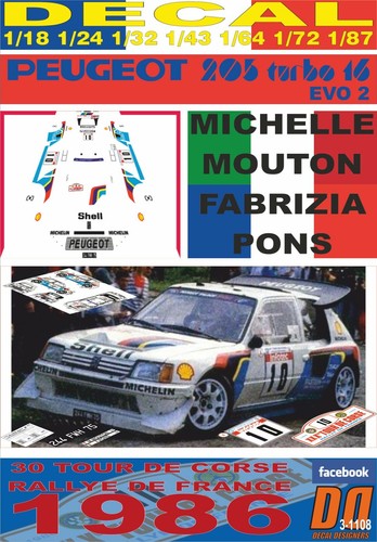 Decal peugeot 205 - decal,