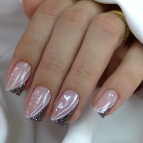 Cuore francese glitter - cuore,