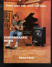 Pubblicità stampa 2003 per amplificatore Hartke HA3500 con Wayne Pedzwater
