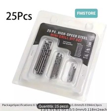 Kit 25 Mini Drill Bits HSS