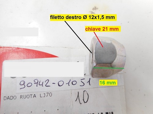 Dado cerchio ruota - , esagonale