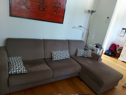 Divano letto alcantara