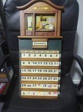 CALENDARIO PERPETUO VINTAGE DA PARETE IN LEGNO. 