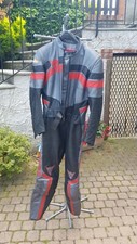 Tuta da moto di pelle divisibile in due pezzi giacca e pantalone separabili
