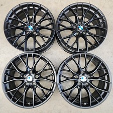 4 cerchi in lega originali BMW M405 nero opaco F30 F31 F32 F33 F36 6865157 8Jx18