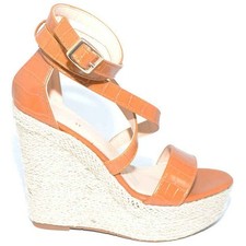 Zeppe platform cuoio donna con