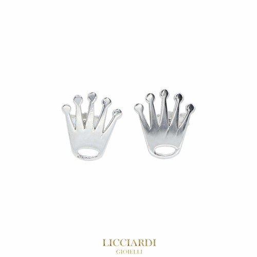 Orecchini bambina corona oro