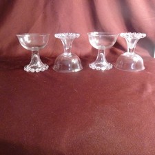 Lotto di 4 - Cristallo vintage Imperiale Candlewick - sorbetti 4 3/8" 5 oz