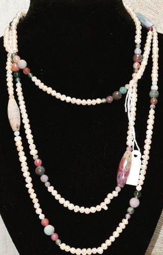 Collana lunga agata - in,