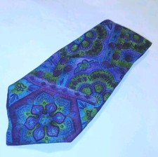 VERSUS GIANNI VERSACE Vintage 80/90's Cravatta Tie Made in Italy 100% Seta Fiori