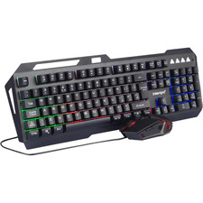 Tastiera e Mouse Gaming Set Meccanico Cablato per Xbox 1 PS5 PS4 PC Portatile USB