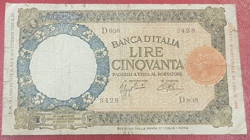 Banconota lire lupetta - lire,