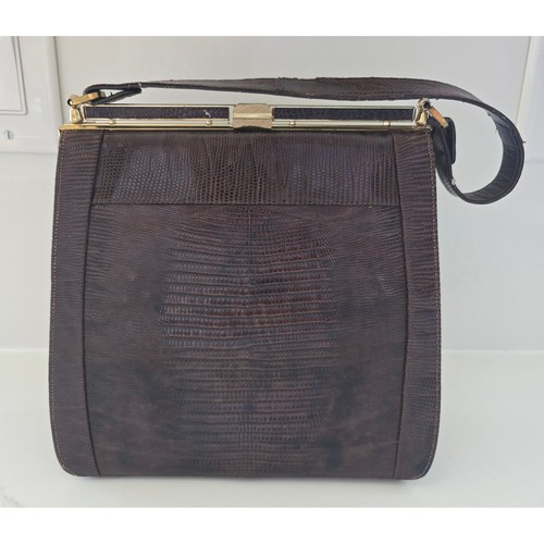Borsa mano vintage marrone - a,