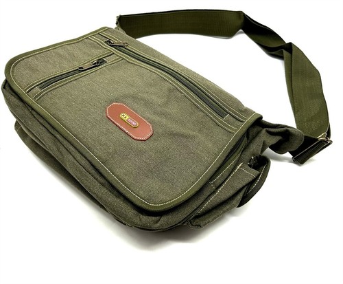 Borsa tela verde - tela, caccia