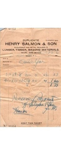 Ricevuta legname henry salmon - legname,