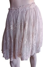 Gonna Pizzo  E Tulle Ricamato
