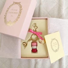 Portachiavi LADUREE cinturino macaron Torre Eiffel Parigi carino alla moda nuovo con scatola
