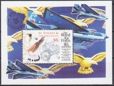 St Vincent 1998 Royal Air Force 80° Aviazione Aerei RAF Militari m/s MNH/1