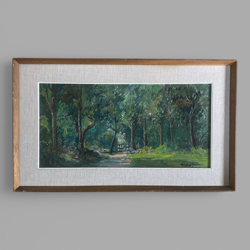 Sentiero nel bosco olio - “sentiero, bosco”
