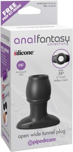 Tunnel anal plug nero - , silicone