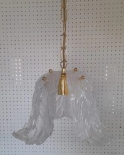 Lampadario sospensione in vetro di Murano cristallo catena oro classico Sylcom