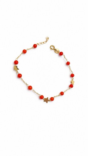 Bracciale con perline oro - bracciale,