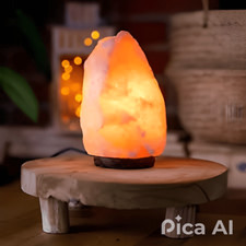  LAMPADA DI SALE ROSA naturale