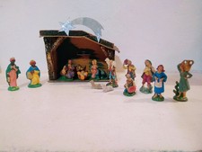 ITALY ISAS ? MERAVIGLIOSO PRESEPE CON STATUINE IN PASTA originale anni '50