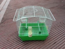 Gabbia gabbietta per uccelli canarini pappagallini con contenitore acqua e cibo