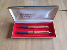 BALLOGRAF EPOCA COPPIA PENNE SFERA E MATITA PORTAMINE GRIGIO E DORATE